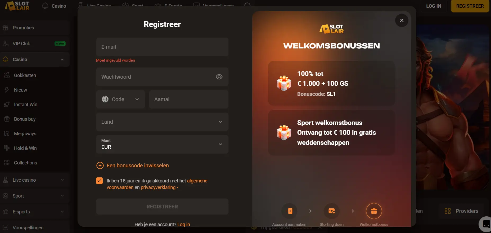 Slotlair Casino – Uw favoriete online casino in Nederland image 2